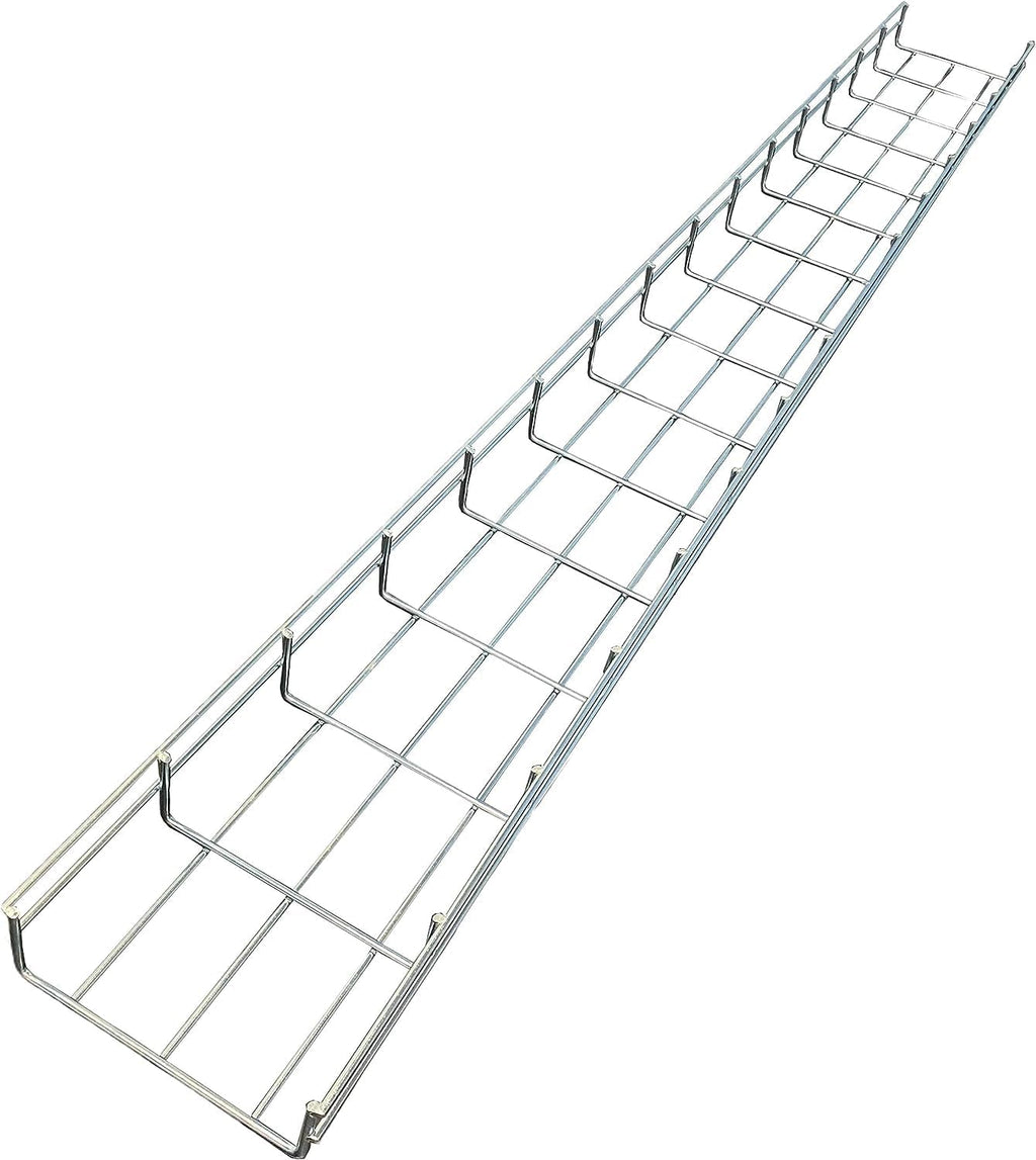 Kable Kontrol Cable Tray- 5 Feet Long - 6' Width, 4' Depth – Wire Mesh Tray Cable Management Rack Cords Organizer Cable Basket, Zinc Plated Steel NEC Approved for Network, Fiber Optic, Cabling