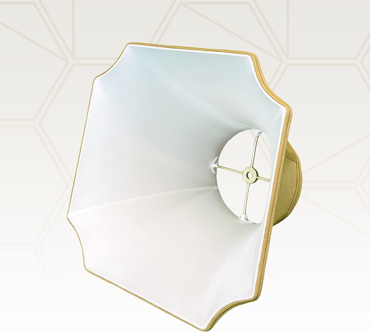 Royal Designs, Inc. BS-714-11AGL-2 Square Inverted Corner Bell Basic Lamp Shade, 5 x 11.5 x 8.5, Antique Gold, 2-Pack
