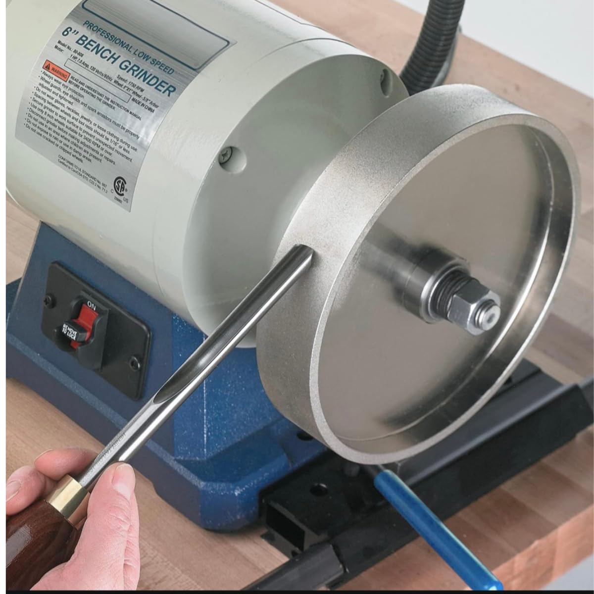 CBN10-inch 600 grit Grinding Wheel, Designed for Sharpening high-Speed Steel Tools, Lathe Tools, and Chisel Sets.Dimensions: 12mm Arbor Fitment, Width, (600-grit)