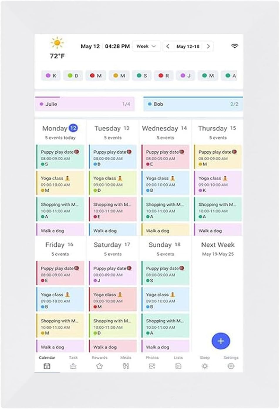 GOWENIC 10.1 Inch Smart WiFi Digital Calendar, Touchscreen Interactive Digital Planner Display, Family Schedules & Meal Planner for Seamless Scheduling (US)