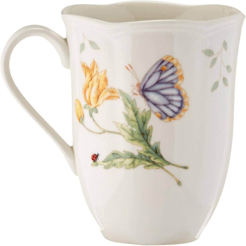 Lenox Dinnerware Set, Butterfly Meadow 18-Piece Set, Service For 6, White Porcelain, Butterfly And Flower Designs, Plates And Bowls Sets, Dishwasher Safe, Home & Kitchen (Assorted, 18 Pieces)