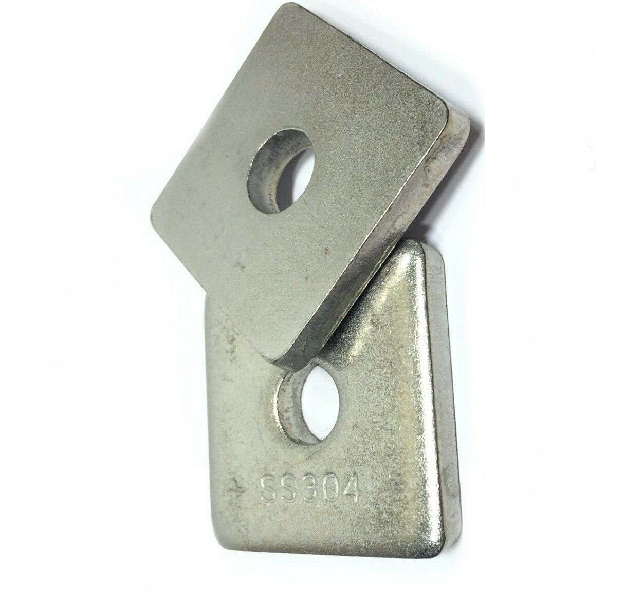 KolotovichTool 1/2' Stainless Steel Square Washers for Unistrut Channel 50 Box, Fastener Kit Bolt Set RE-7137DD