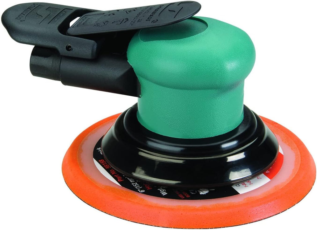 Dynabrade (59040) Dynorbital-Spirit 6' (152 mm) Diameter Random Orbital Sander, Non-Vacuum | Proportionate 3/32' (2.5 mm) Diameter Orbit | 12000 RPM Pneumatic Motor