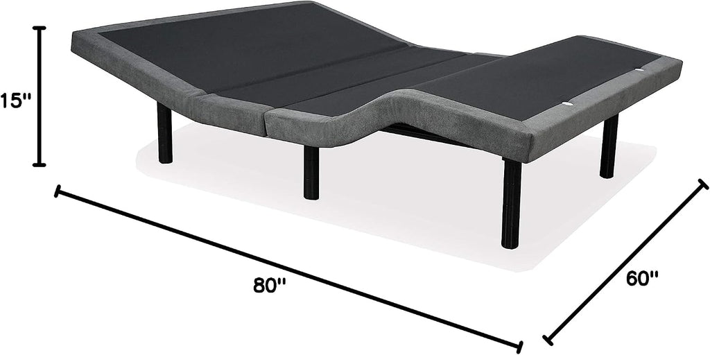 iDealBed 5i Custom Adjustable Bed Base, Wall Hugger, Massage, Zero-Gravity, Dual USB Charger, One Touch Comfort, Programmable Memory, Night Light, Advanced Smooth Silent Motion (Queen)