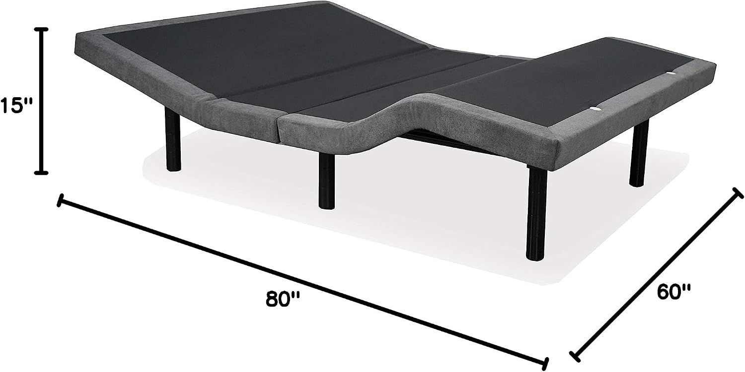 iDealBed 5i Custom Adjustable Bed Base, Wall Hugger, Massage, Zero-Gravity, Dual USB Charger, One Touch Comfort, Programmable Memory, Night Light, Advanced Smooth Silent Motion (Queen)