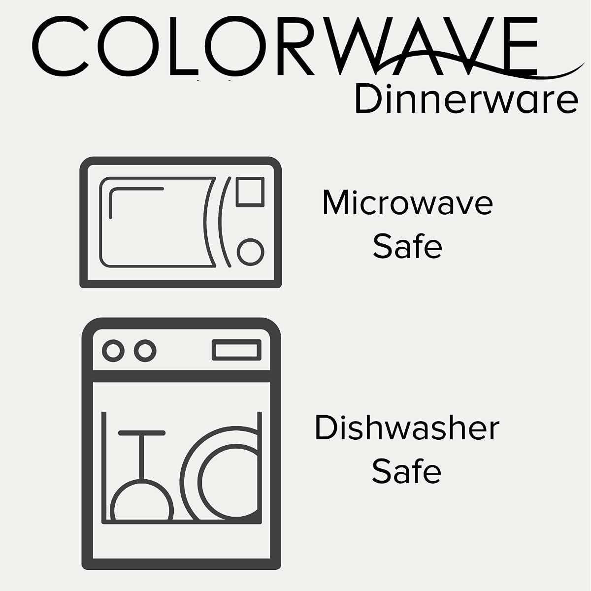 Noritake Colorwave Graphite 12-Piece Coupe Dinnerware Set, Service for 4