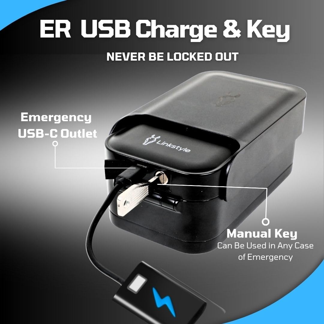 Matrix II Smart Key Lock Box by LINKSTYLE — Includes WiFi Hub (2.4GHz wi-fi only) for Remote Access, Waterproof, Wall mountable, 5-Unlock Modes, for Airbnb, Realtors, Hotels, Car Rentals
