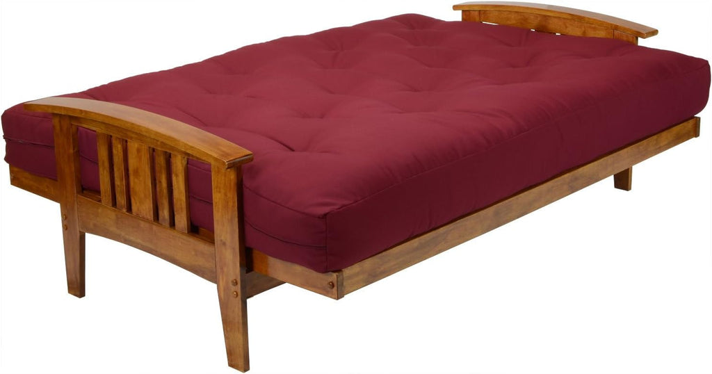 Nirvana Futons Westfield Wood Futon Frame - Full Size (Frame Only), Transform to 3 Positions - Sofa, Lounger, Bed