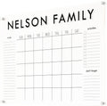Personalized Clear Acrylic Calendar for Wall, Calendar Whiteboard for Wall, Dry Erase Wall Calendar, Wall Calendar Organizer System for Home (Block, Black, 38'W x 26'H)