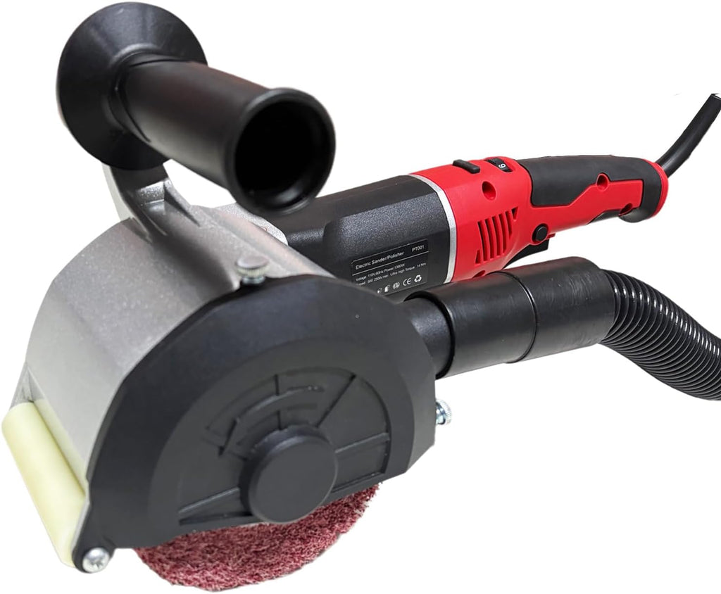 1380W Dustless Drum Burnishing Polisher, 6-Speed Variable Surface Conditioning Machine for Rust Removal, Paint Stripping, Stainless Steel Satin Finishing & Wood Restoration