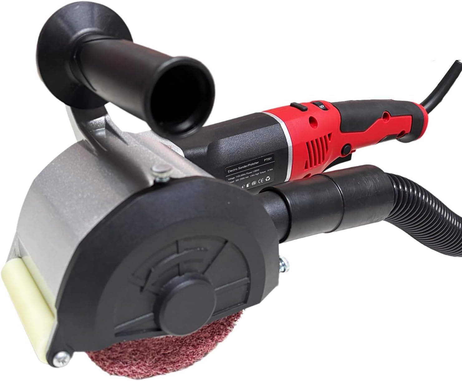 1380W Dustless Drum Burnishing Polisher, 6-Speed Variable Surface Conditioning Machine for Rust Removal, Paint Stripping, Stainless Steel Satin Finishing & Wood Restoration