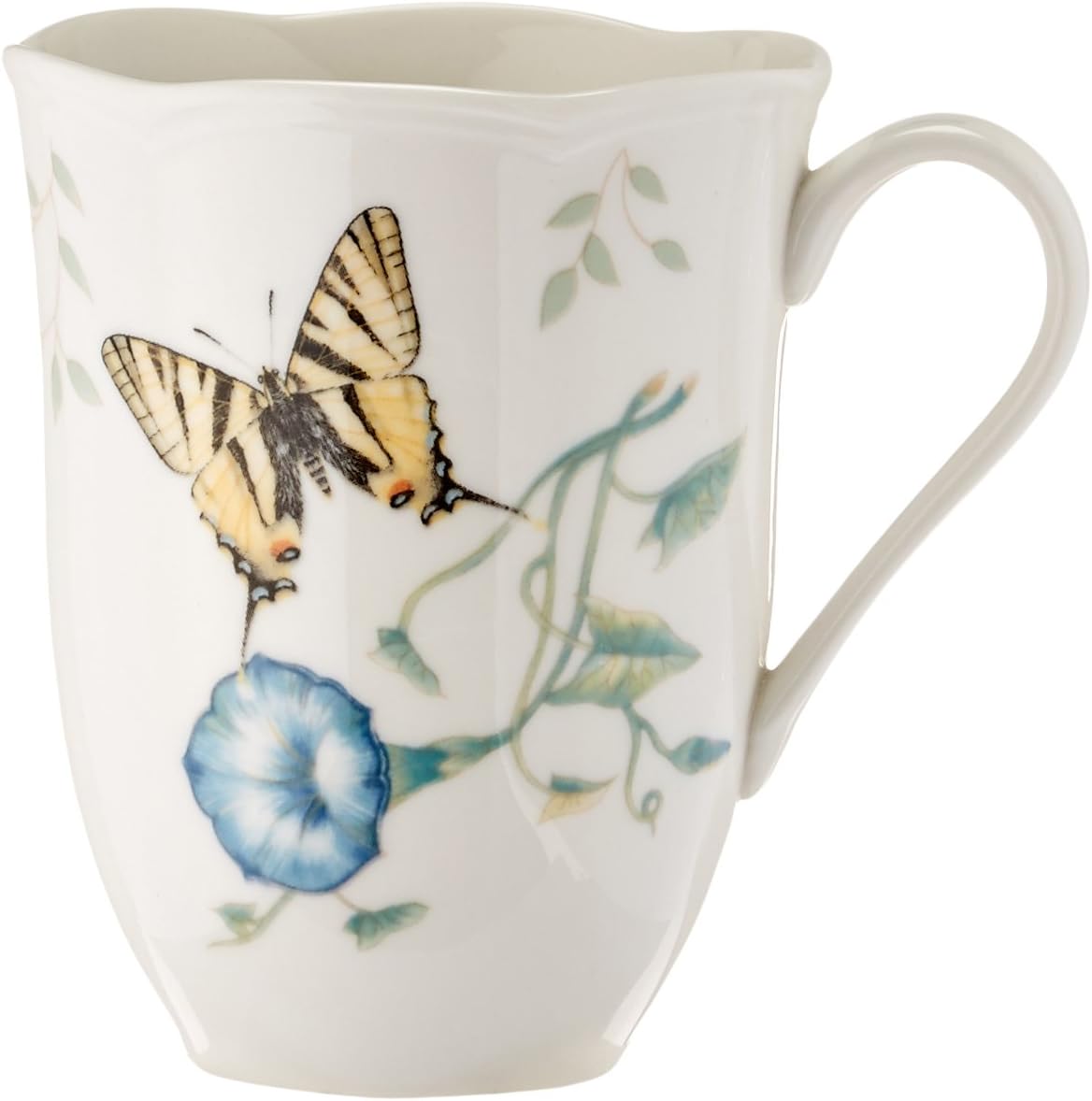 Lenox Dinnerware Set, Butterfly Meadow 18-Piece Set, Service For 6, White Porcelain, Butterfly And Flower Designs, Plates And Bowls Sets, Dishwasher Safe, Home & Kitchen (Assorted, 18 Pieces)
