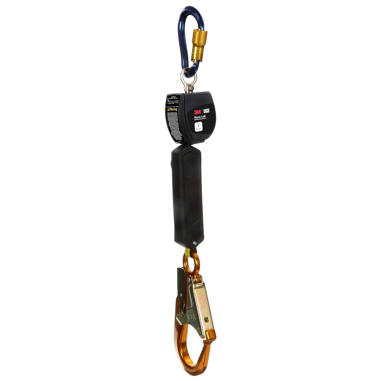3M™ DBI-SALA® Nano-Lok™ Personal Self Retracting Lifeline with Anchor Hook, Web Aluminum Rebar Hook, 3100529, 6 ft., Class 1, ANSI