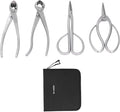 Bonsai Tool Set Stainless Steel Pruning Shears and Knob Cutter, Gardening Scissors Kit with Protective Bag - Durable Sharp Blades, Ergonomic Handle for Bonsai and Garden Care
