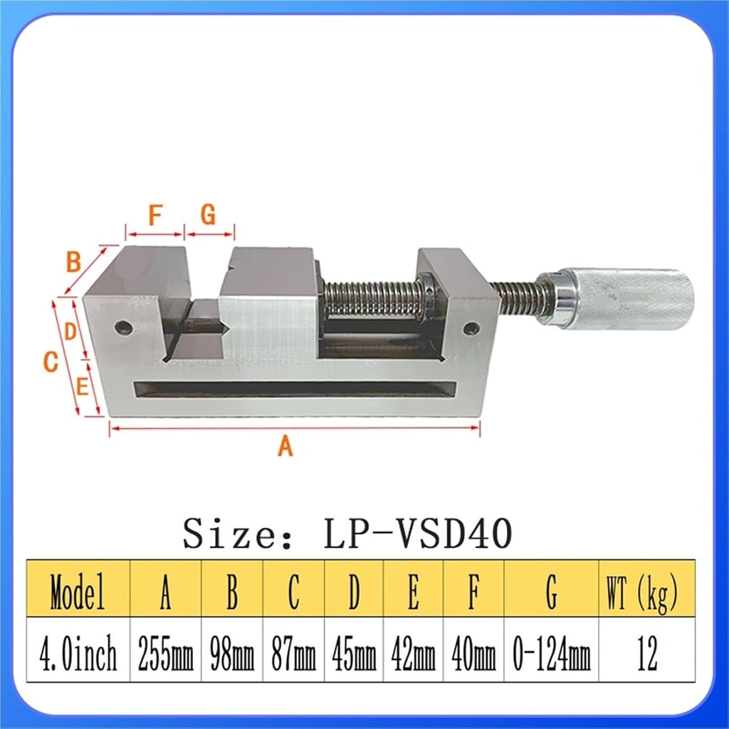 4.0 Inch Premium Precision Grinding Toolmaker Vise Hardened Surfaces, Accurate And Versatile