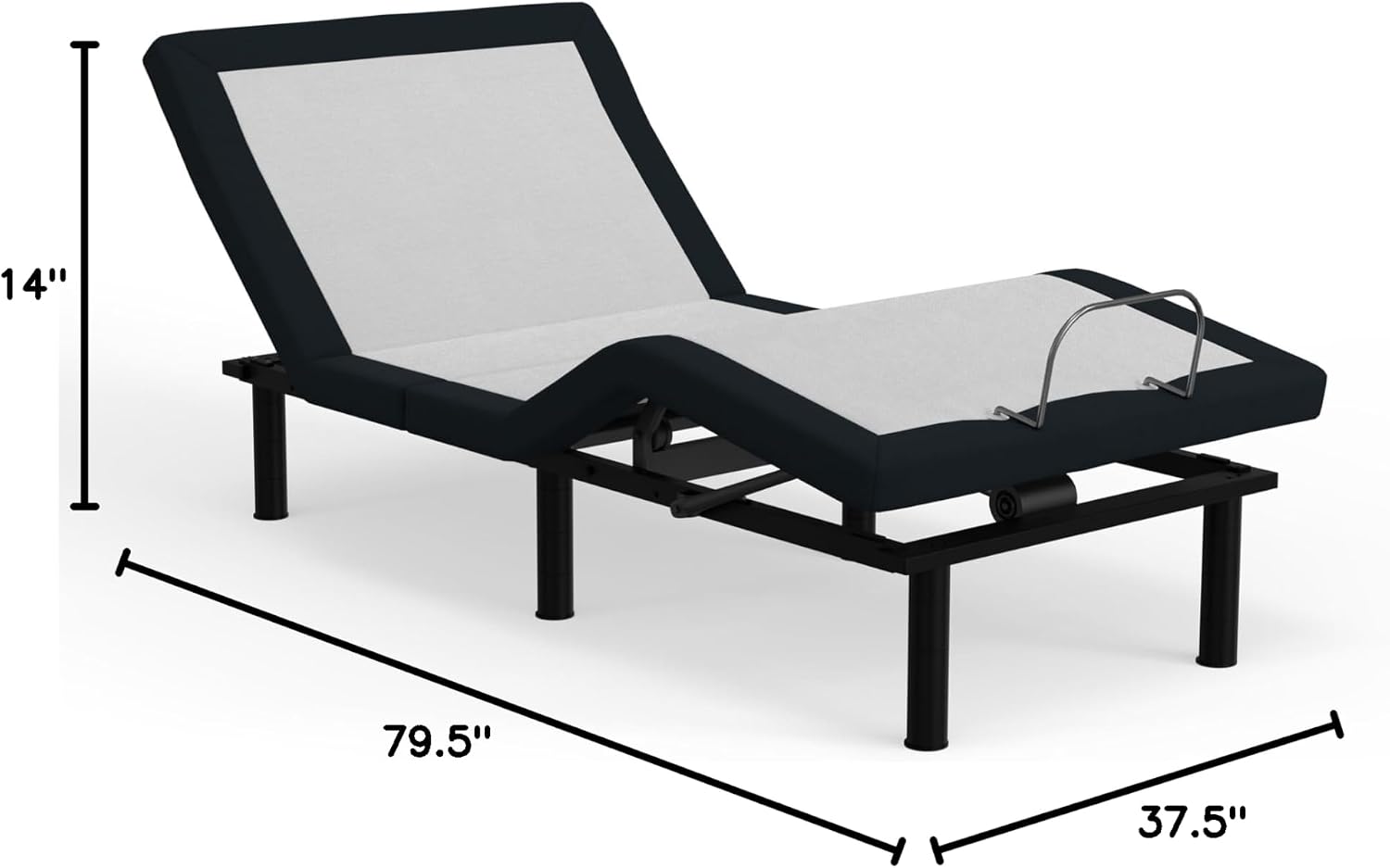 Blissful Nights e4 Twin XL Adjustable Bed Base with Massage, Anti-Snore, Zero Gravity, Dual USB Charging Station, Under Bed Nightlight, Wireless Remote Head and Foot Incline
