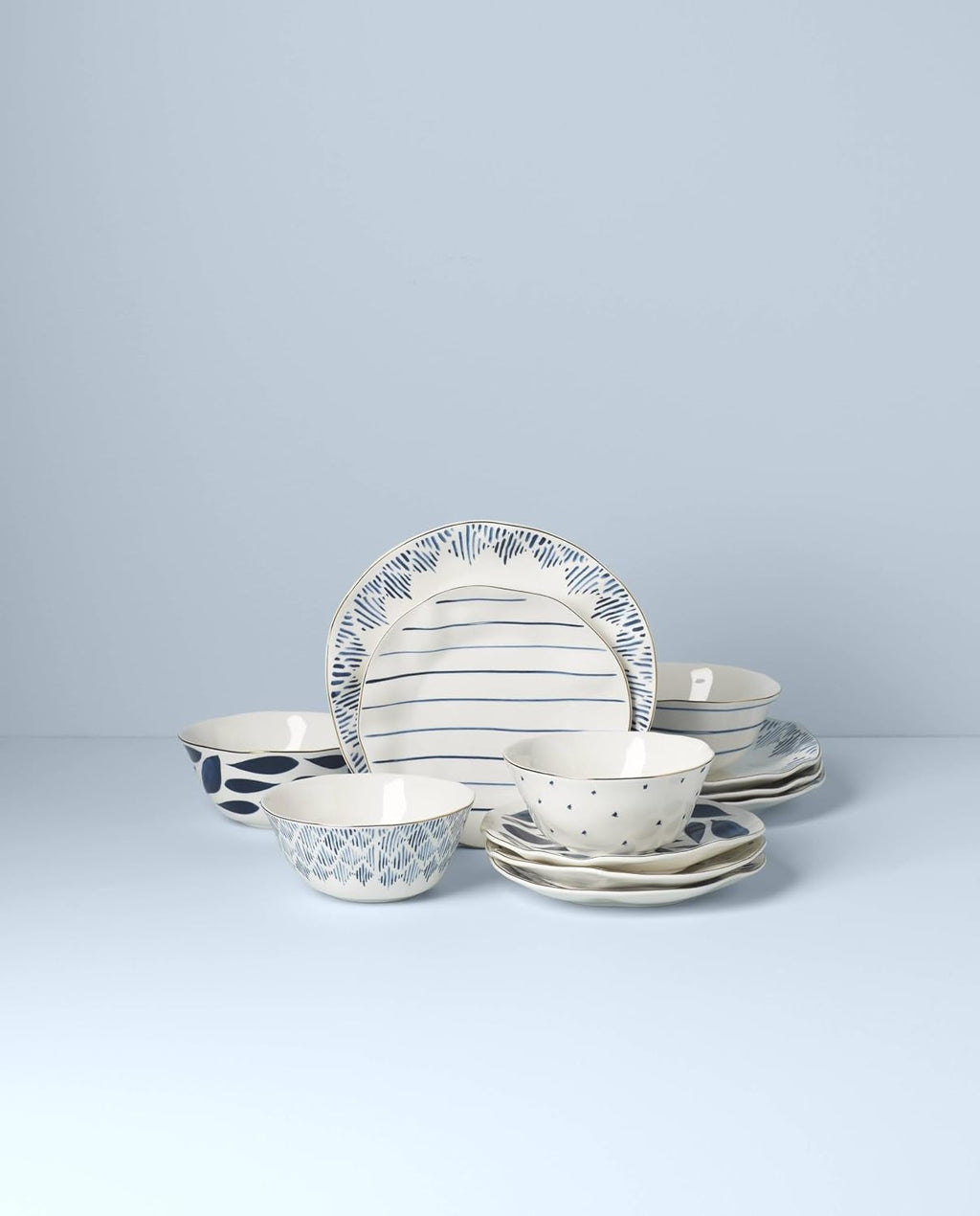 Lenox Blue Bay 12-Piece Dinnerware Set