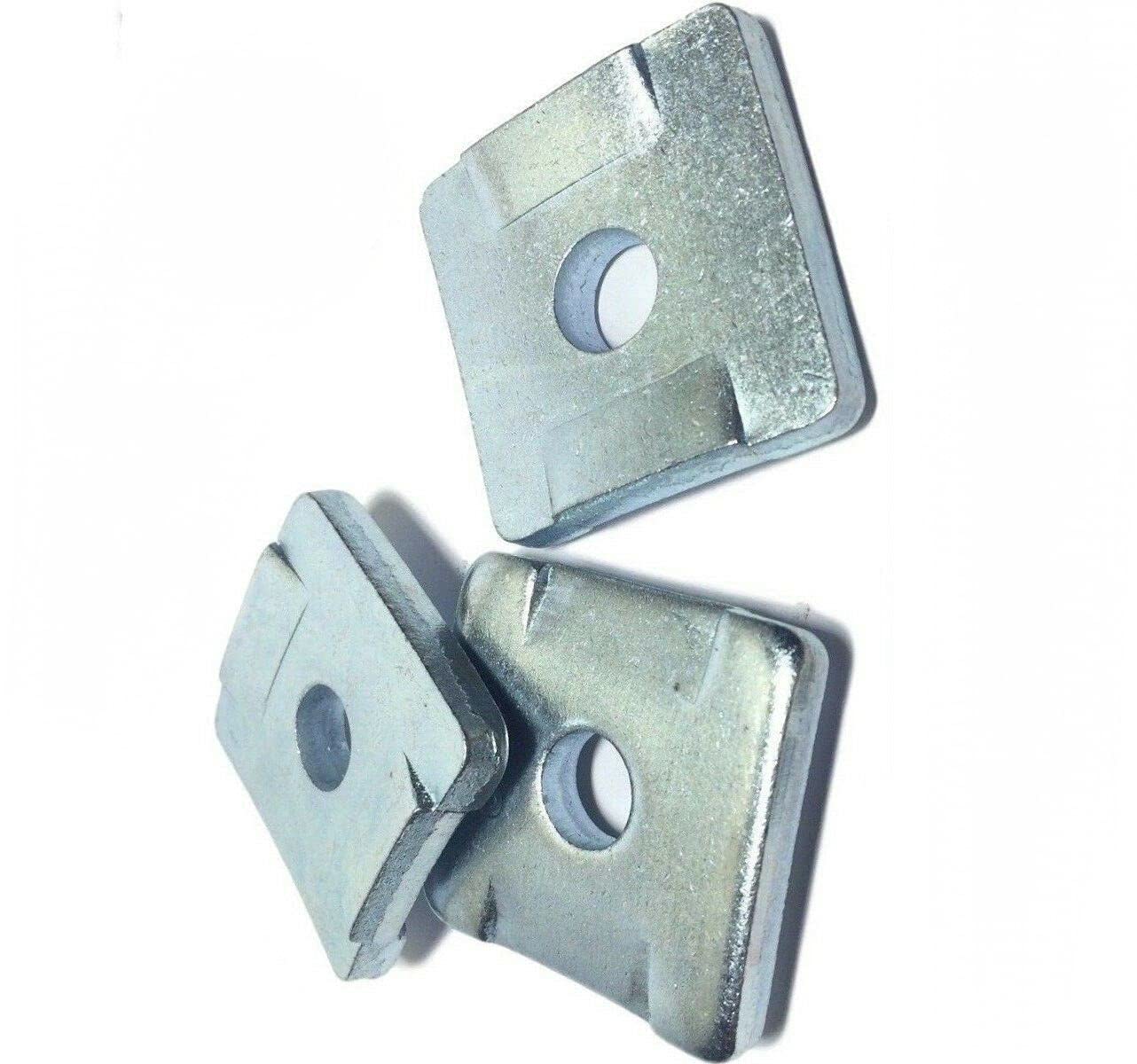 Pr-Mch Package of 100, 1/2' Square Washers w/Guides for Unistrut Channel Set Kit #DR-D7272D