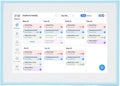 GOWENIC 10.1 Inch Smart WiFi Digital Calendar, Touchscreen Interactive Family Planner Display for Seamless Scheduling, with Digital Frame Mode, Blue