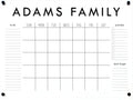 Personalized Clear Acrylic Calendar for Wall, Calendar Whiteboard for Wall, Dry Erase Wall Calendar, Wall Calendar Organizer System for Home (Block, Black, 31'W x 23'H)