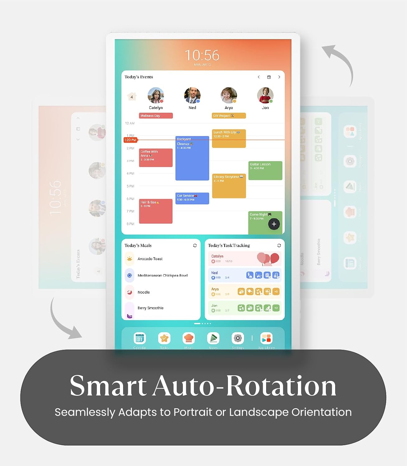 Cozyla Mate Calendar+ 2: 32' Digital Calendar Wall Touch Screen Chore Chart Customizable Dashboard Smart Electronic Display for Family Schedules Meal Plan All App Support Wall Mount Planner for 2026