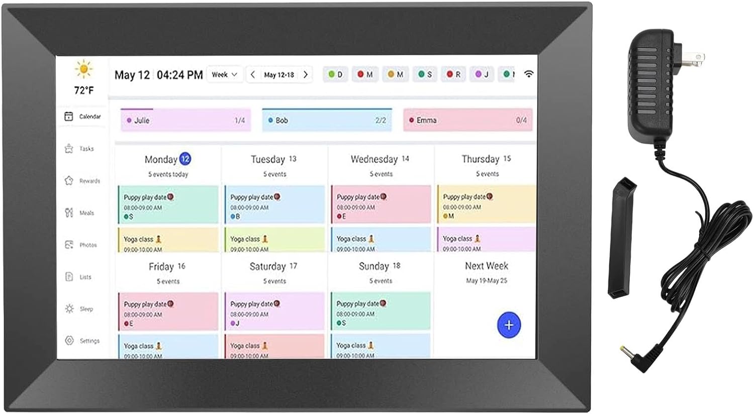 Pomya 10.1 Inch Smart Digital Calendar, 1920 * 1080 P Full HD Touchscreen Family Planner & Calendar with Interactive Chore Chart & Meal Planner, 32GB Storage, 2 Way Sync, Wall or Desk (US)