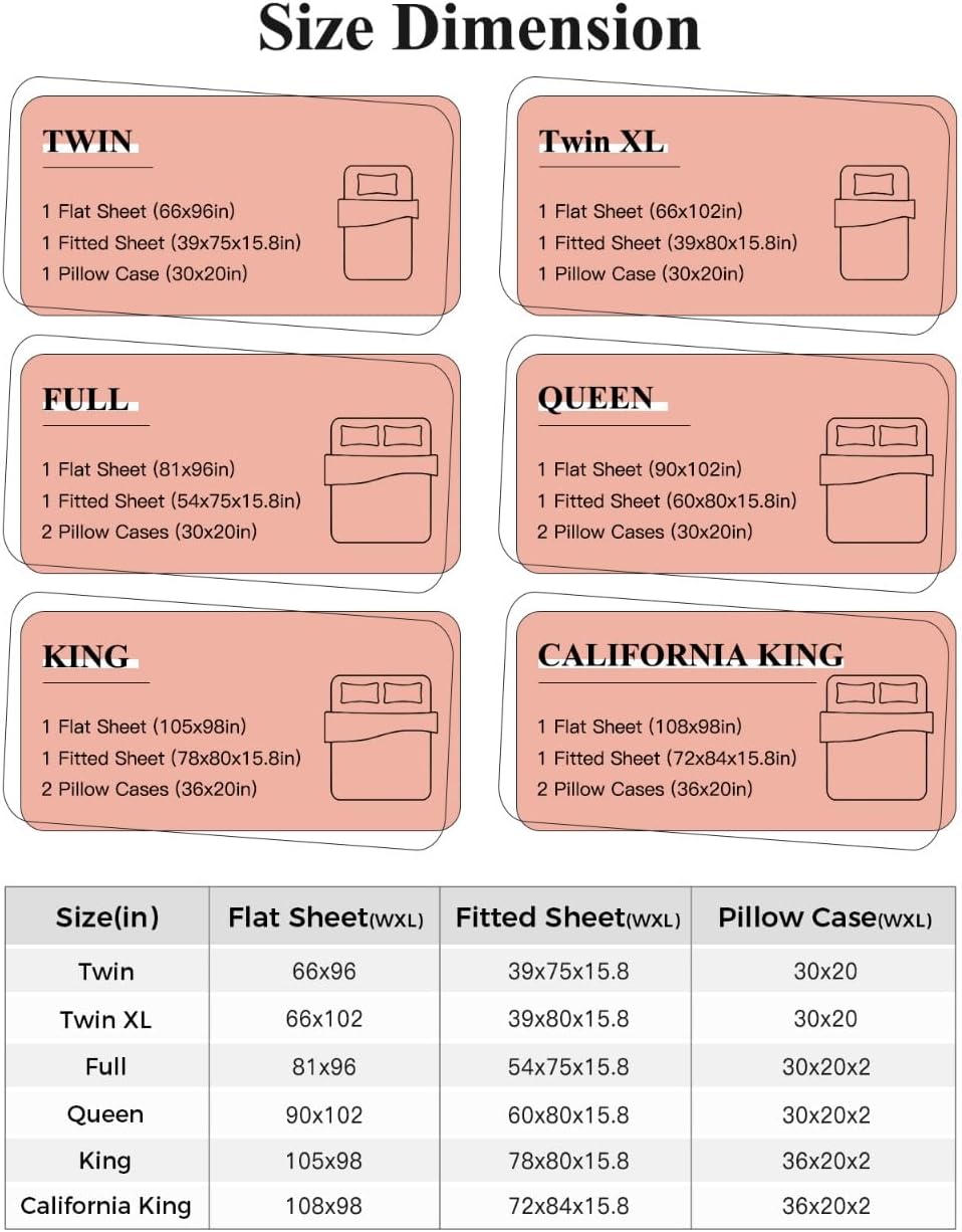 Farmhouse Teal Blue Brown Cal King Sheet Set 4 Piece Bedding - Vintage Wooden Striped Breathable Comfy Cooling Bed Sheets & Pillowcase Sets, Hotel Luxury Flat Sheets Deep Pockets Fitted Sheet