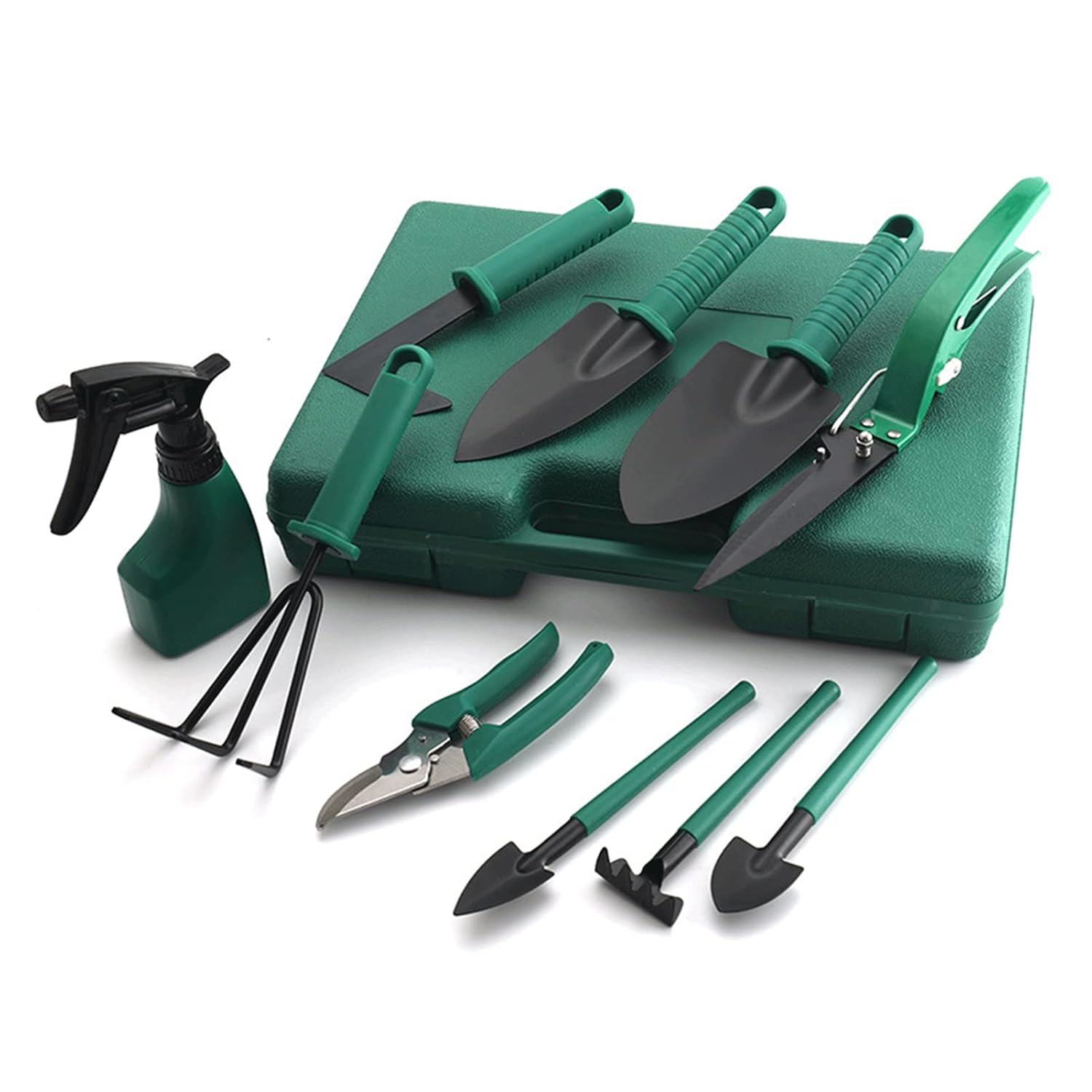 Garden Tools , Garden Tools Set,Garden Planting Tools Kit,Outdoor Garden Planting Bonsai Tools with Green Carrying Case