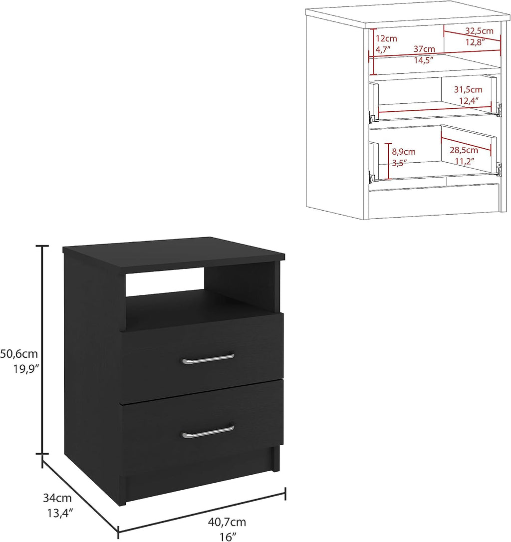 3 Piece Bedroom Set with Storage: Modern Wood Bedroom Furniture for Small Spaces - DIY Assembly Bed Frame & Nightstand & Wardrobe for Urban Apartments