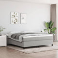 Light Grey King Size Upholstered Bed Frame with Breathable Polyester Fabric and Durable Plywood Construction for Modern Bedrooms