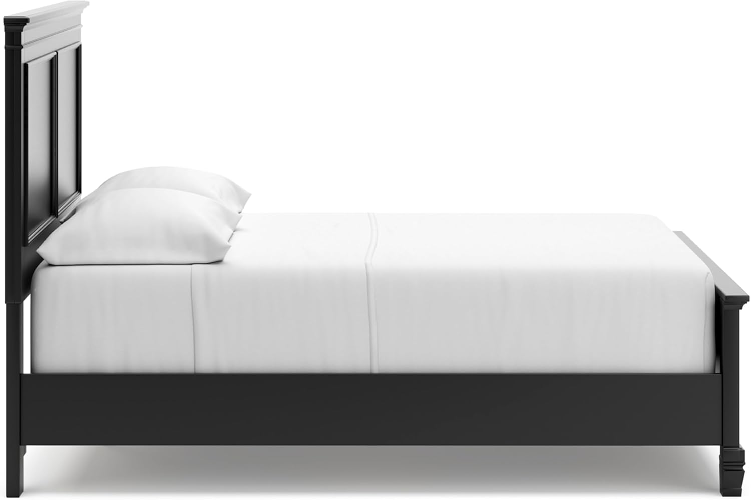 Signature Design by Ashley Lanolee Transitional Full Panel Bed with Tapered Feet, Foundation or Box Spring Needed, Black