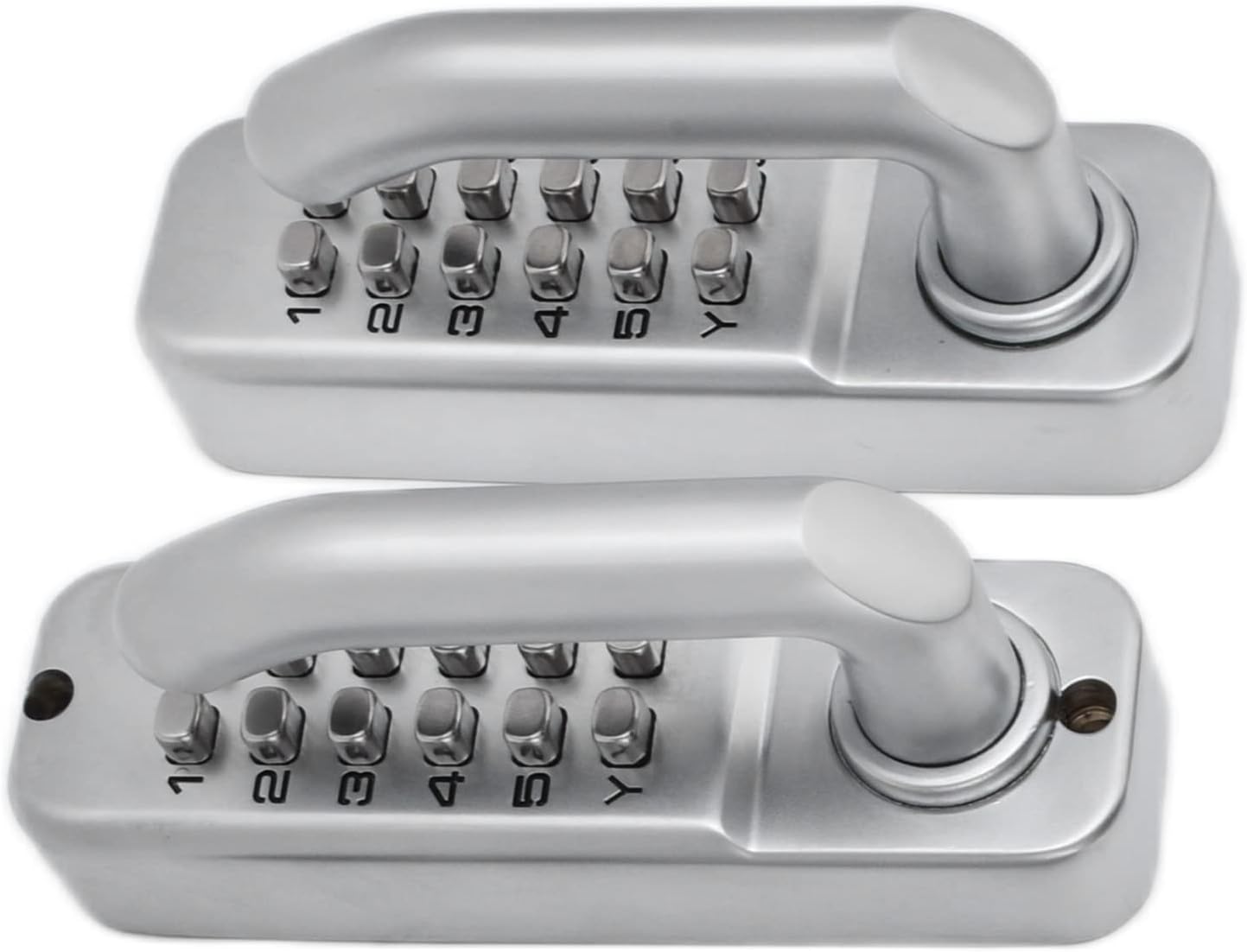 Keyless Entry Door Lock Mechanical Combination Gate Lock Code Lock Keypad Lock Doors Password Security Lock Double Sided Keypads Door Lock with Handle for Outdoor Fences