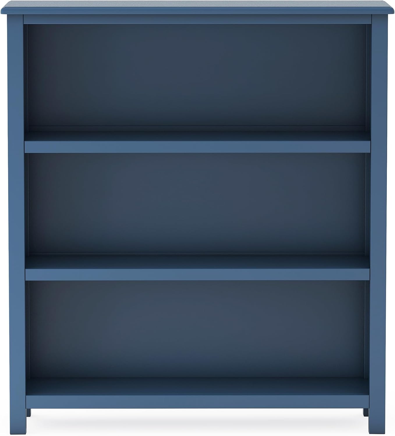 Guidecraft Taiga 3-Shelf Bookcase - Navy: 42' Bookshelf and Storage Unit for Bedrooms or Playrooms, Wooden Shelving for Books, Toys, School Supplies