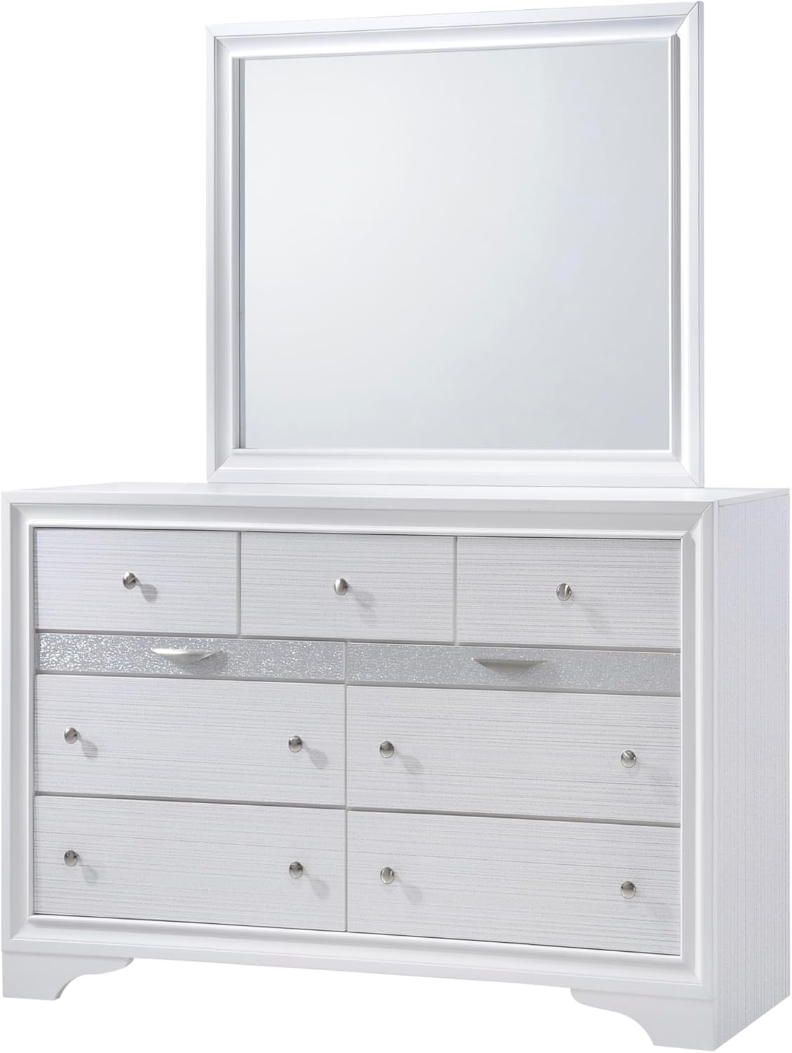 GOWE Traditional Style Full 4 Piece Storage Bedroom Set Made with Wood in White