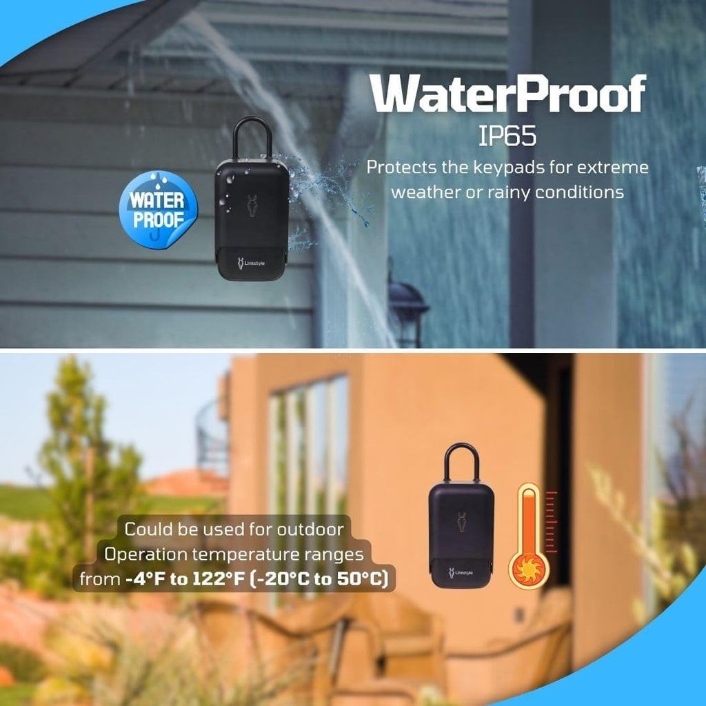 Matrix II Smart Key Lock Box by LINKSTYLE — Includes WiFi Hub (2.4GHz wi-fi only) for Remote Access, Waterproof, Wall mountable, 5-Unlock Modes, for Airbnb, Realtors, Hotels, Car Rentals