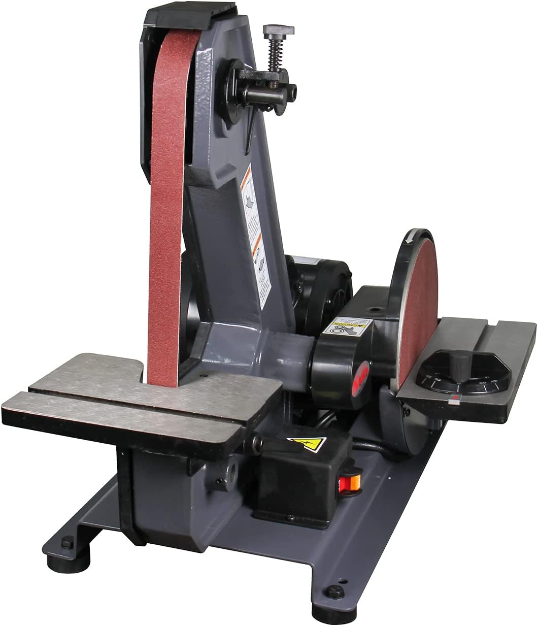 Benchtop Belt Disc Sander, 1x42 Belt, 8in Disc, 1/3 HP, KAKA BTM-200 | Compact belt and disc sanding