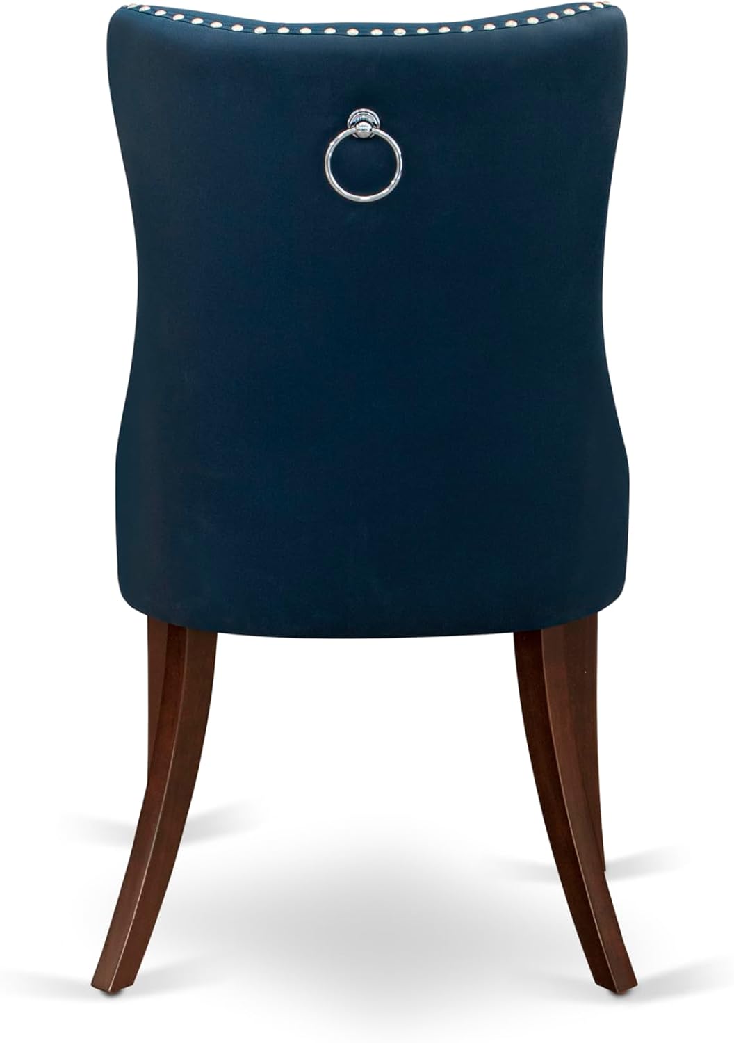 East West Furniture HLDA3-MAH-29 3 Piece Dining Set for Small SpacesIncludes a Round Kitchen Table with Pedestal and 2 Polyester Fabric Padded Chairs, 42x42 Inch, Mahogany