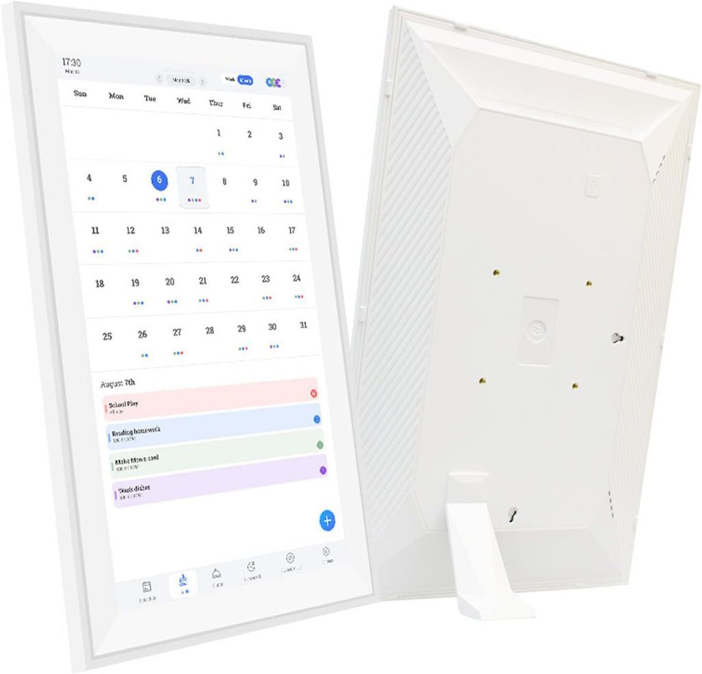 FTVOGUE 15.6 Inch Smart Digital Calendar Touchscreen Family Planner with HD Display WiFi Sync Chore Charts Digital Photo Frame for Home Organization Wall Desk Mount (US Plug 100‑240V)