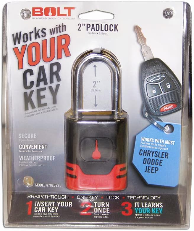 Bolt 7018520 Padlock for Chrysler, Dodge, Jeep and Ram Keys (Pack of 12)