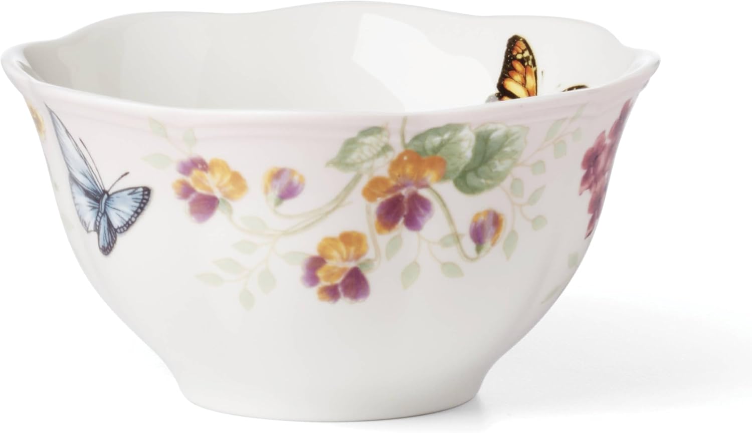 Lenox Dinnerware Set, Butterfly Meadow Pink 12-Piece Set, Service For 4, Porcelain Bowls, Plates And Bowls Set, Microwave Safe, Dishwasher Safe, Dishes, Home & Kitchen (Assorted, 12 Pieces)