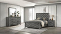 Denver Modern Style 4 Pc Full Bedroom Set - Gray Wood Contemporary 4-Piece Bedroom Furniture Set