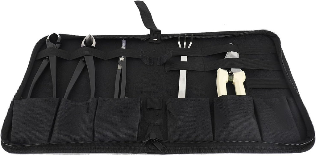 5 Piece Bonsai Tool Kit, Carbon Steel Bonsai Scissors, Rake, Branch Cutter Pruning Shears with Pliers and Carry Case, Professional Bonsai Tree Care Set for Trimming, Shaping Maintenance