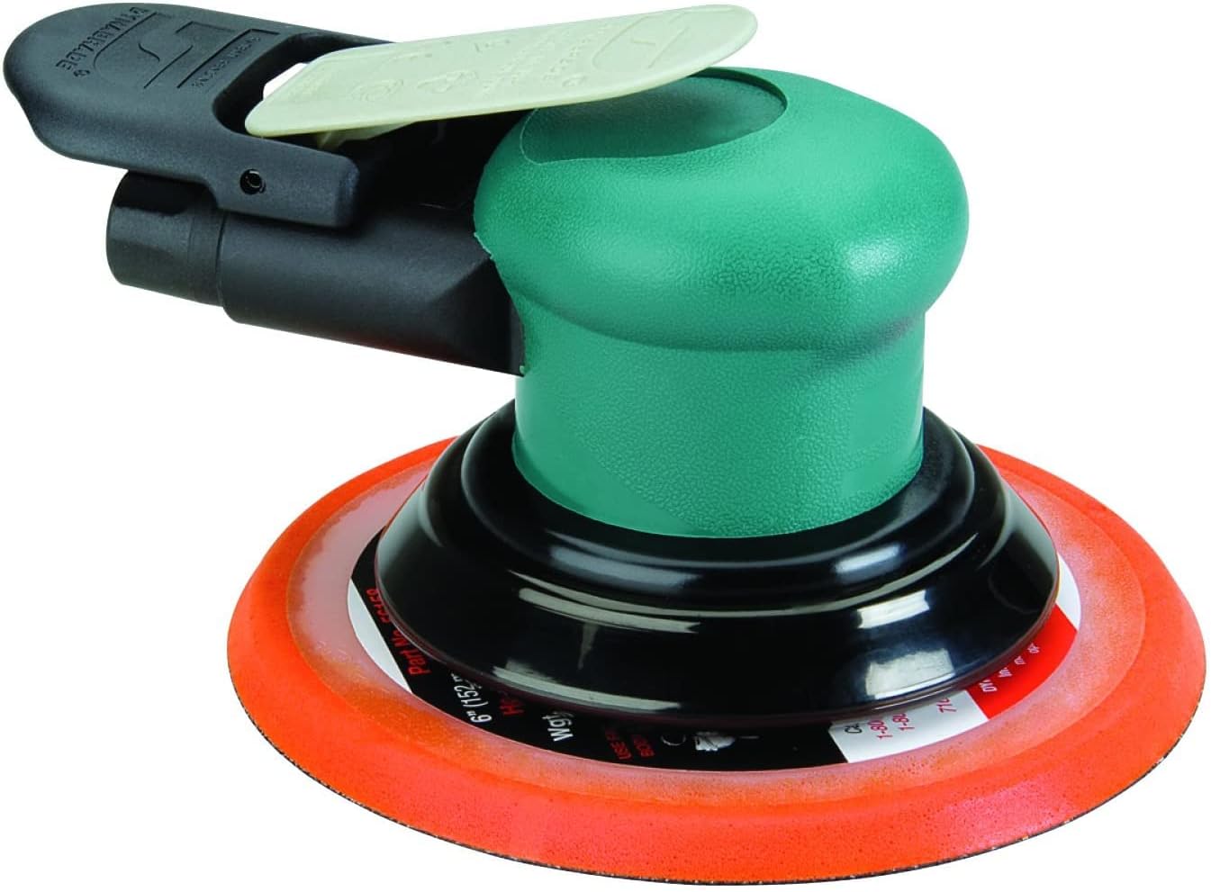 Dynabrade (59025) Dynorbital-Spirit 6' (152 mm) Diameter Random Orbital Sander, Non-Vacuum | Proportionate 3/16' (5 mm) Diameter Orbit | 12000 RPM Pneumatic Motor