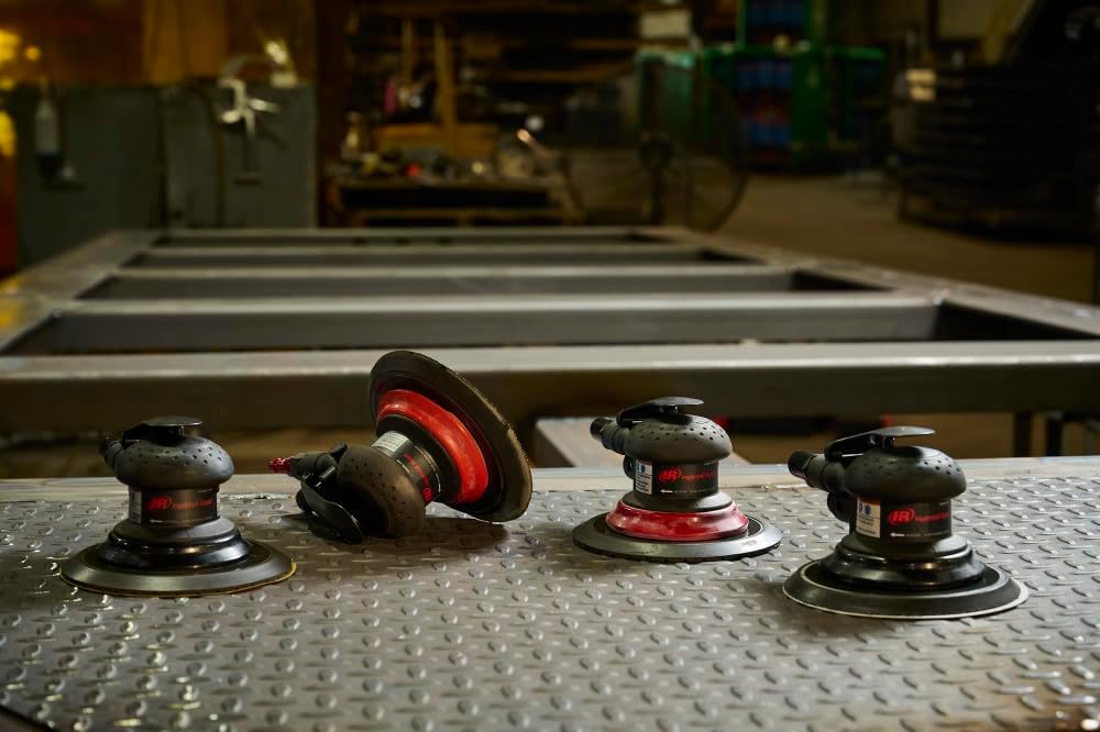 Ingersoll Rand 4151 Random Orbital Air Sander, 3/16' Orbit, 6' Vinyl Pad, 12,000 RPM, 0.2 HP