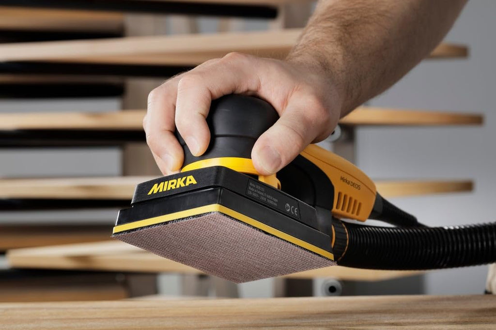 Mirka DEOS Sheet Sander 3 x 5 inch 3mm Orbit | 3mm Orbit, Dust-Free Sanding, MID3530201US