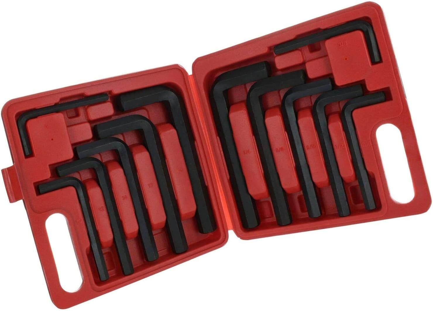 12 Pc JUMBO METRIC SAE Hex Keys Set Allen Wrenches MM Standard Large Tools