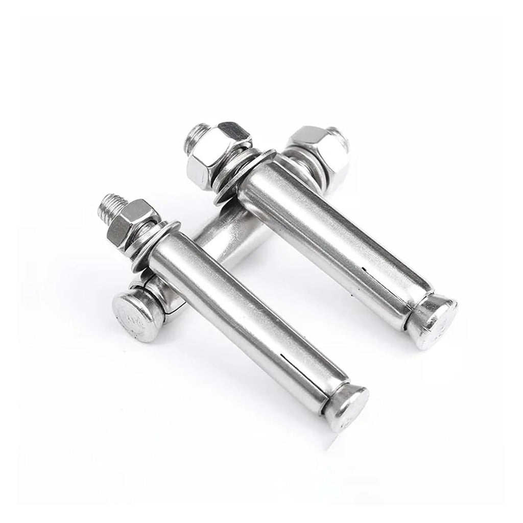Anchor Bolts,Expansion Bolt, 2-10PCS Stainless Steel Expansion Screws Hex Head Sleeve Anchor M6 M8 M10 Half-Tooth Concrete Anchors Bolts Hook Bolt(90mm,M10 5PCS)