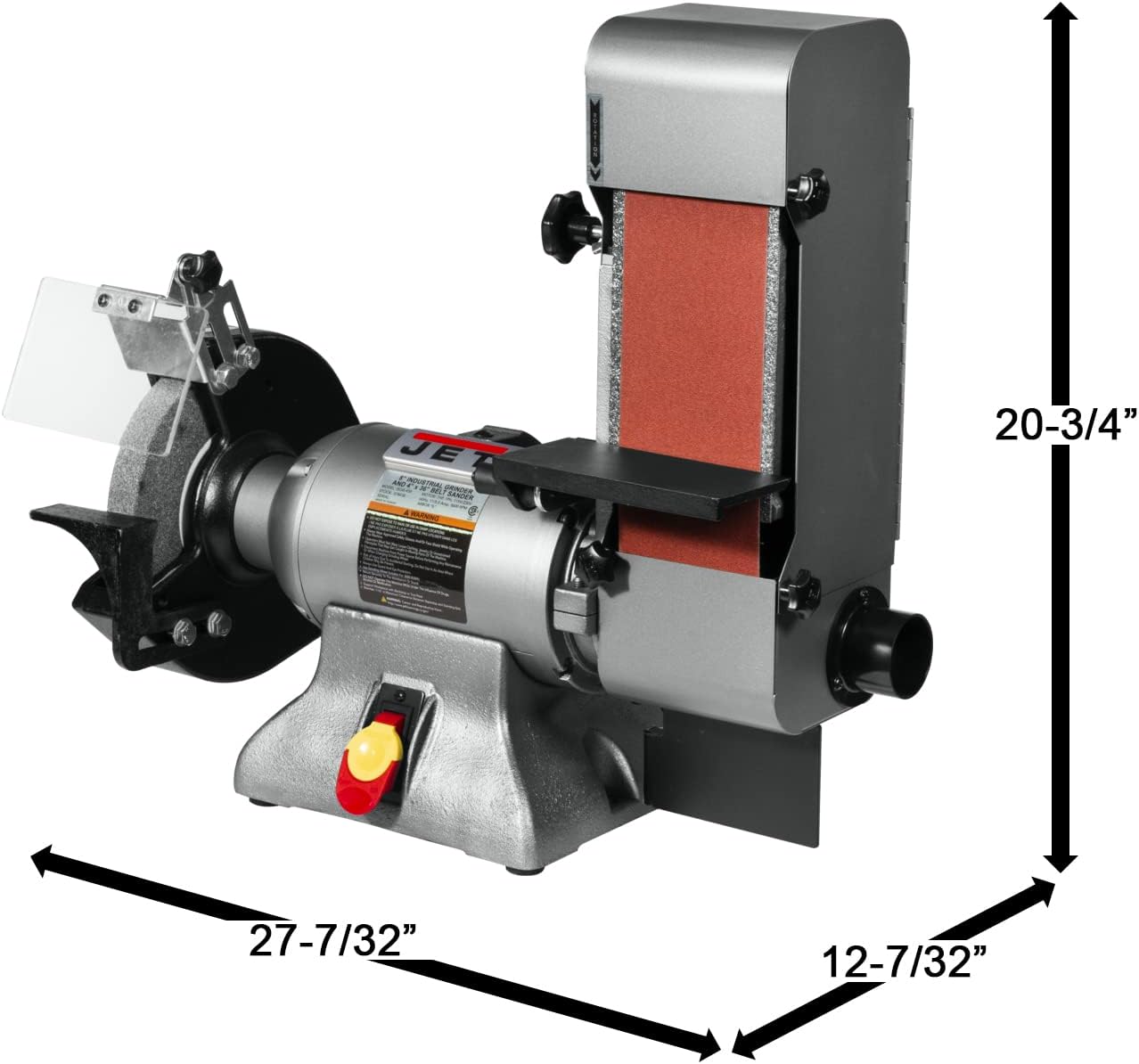 JET Variable Speed 8' Grinder and 4' x 36' Belt Sander, 1 HP, 115/230V 1Ph (Model IBGB-436VS)