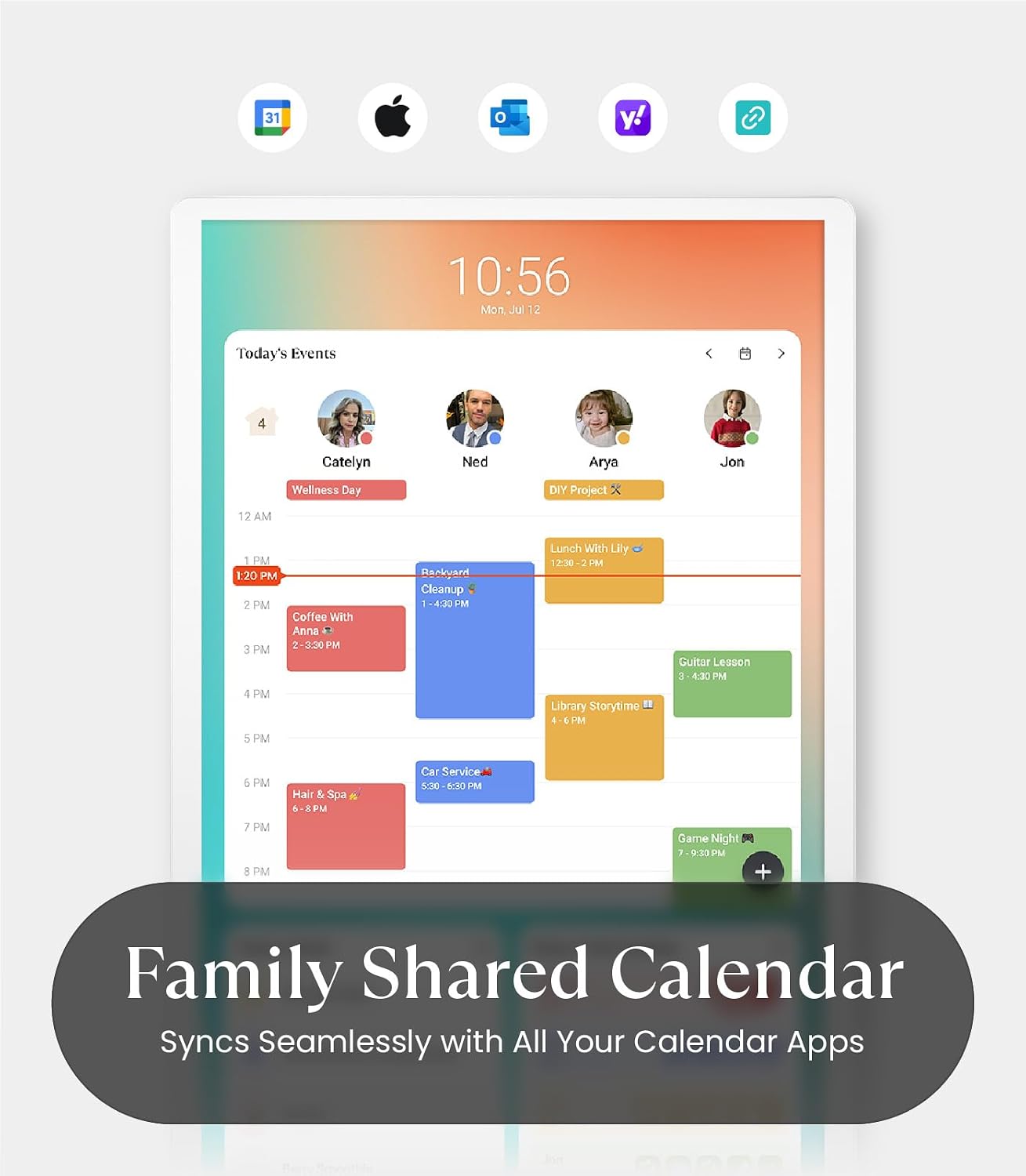 Cozyla Mate Calendar+ 2: 32' Digital Calendar Wall Touch Screen Chore Chart Customizable Dashboard Smart Electronic Display for Family Schedules Meal Plan All App Support Wall Mount Planner for 2026