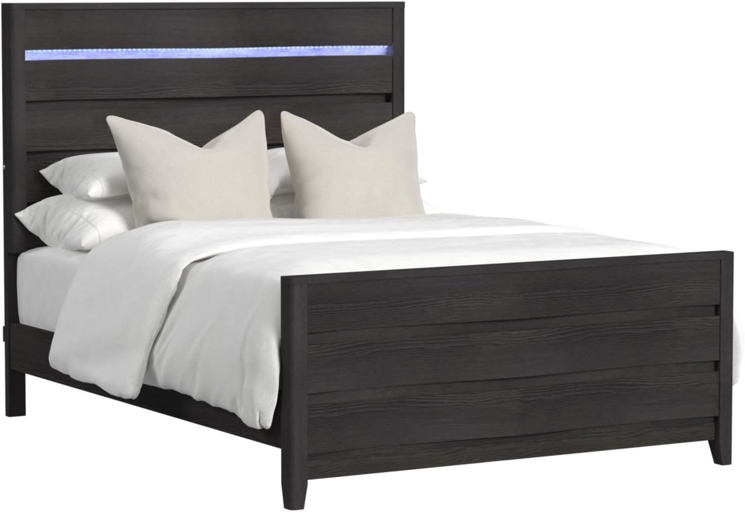 Picket House Chett Full 3PC Bedroom Set with LED in Black